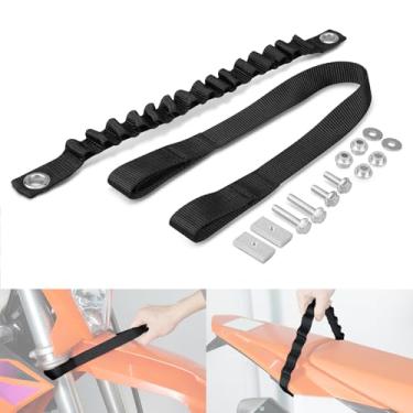 Imagem de NICECNC Kit de alça de tração dianteira traseira preta compatível com KTM 125-450 XC SX XCF SXF 2023-24 150-500 EXC EXCF XCW XCF-W XW-F 2024, compatível com Husqvarna 125-450 FC FX TX TC 2023-24