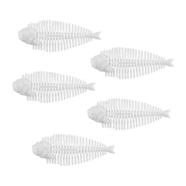 Imagem de Dynwave 5 peças Kit de iscas de pesca macia Lures artificiais Lues LAKEIROUROUROUR AO ALGULAÇÃO VIVIDONGLER VIDLENTE PARTIMENTO ACESSÓRIOS, Branco