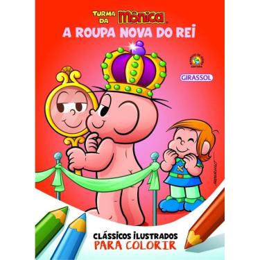 Imagem de Turma da Mônica Clássicos Ilustrados para Colorir A Roupa Nova do Rei
