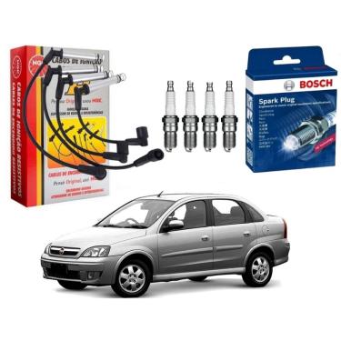 Imagem de Kit vela cabo ngk chevrolet corsa novo sedan 1.0 flex 2005 A 2012