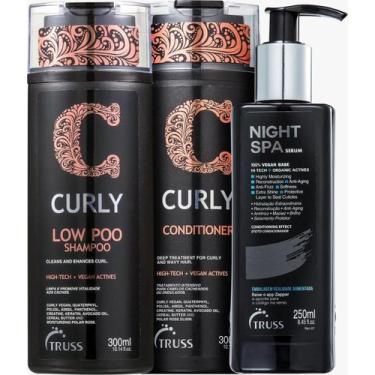 Imagem de Kit Truss Curly - Shampoo Low-Poo 300ml + Condicionador 300ml + Leave-