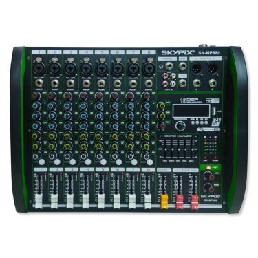 Imagem de Mesa de Som 8 Canais 2 auxiliares SK-MP880 plus - skypix