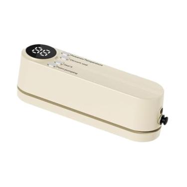 Imagem de IEUDNS Mini selador sem fio a vácuo compacto 60kpa preservação de alimentos selador de vácuo selador de alimentos para frutas lanches nozes, Branco