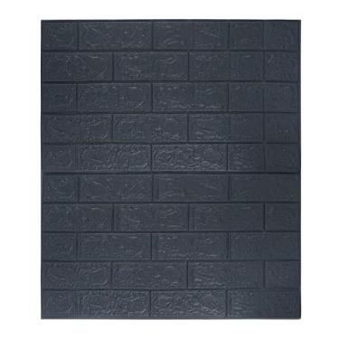 Imagem de Papel de Parede Placa Decorativa 3D Preto 70x77CM - Gift Util