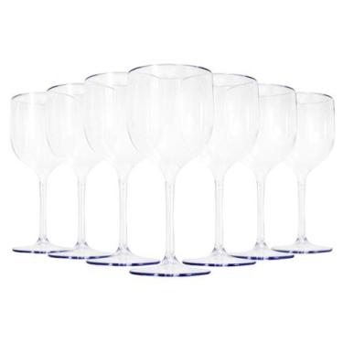 Imagem de Taças De Vinho De Acrílico Cristal 260ml  10 un Festas Aniversario Nat