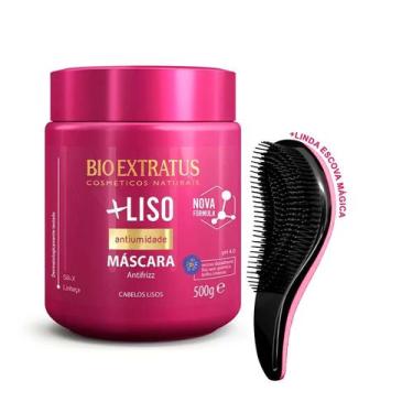 Imagem de Máscara Liso Antiumidade Antifrizz Bio Extratus 500g +Escova