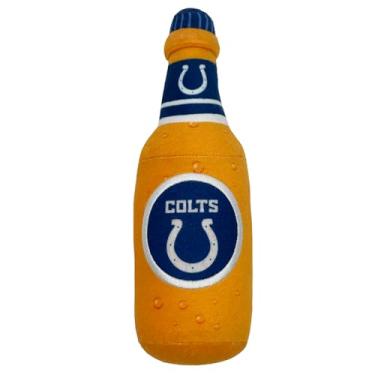Imagem de Garrafa de cerveja NFL Indianapolis Colts Brinquedo de pelúcia para cães e gatos - Brinquedo de pelúcia mais fofo para cães e gatos com um belo nome/logotipo do time de futebol americano