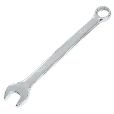 Imagem de Hordion Chave inglesa de combinação métrica de 15 mm com extremidade de caixa deslocada e espelho de extremidade aberta angular - aço de alto carbono cromado