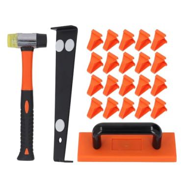 Imagem de Kit de Instalação de Piso de Madeira Laminado, Ferramentas de Piso de Madeira Laminado de 23 Peças, Barra de Tração Resistente, Bloco de Batida e Martelo de Borracha