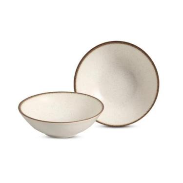 Imagem de Jogo Bowl Tigela Cumbuca Kit 4 Peças Cerâmica Coup Vanilla 300ml Caldo