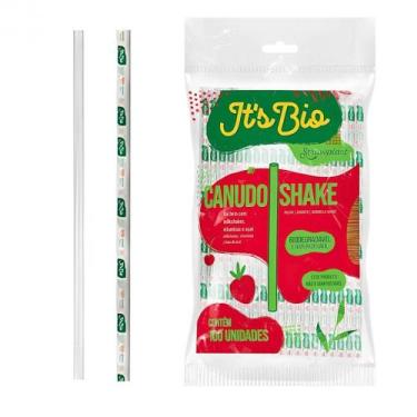 Imagem de Canudo Shake Biodegradável Sache Its Bio Strawplast-100 Un