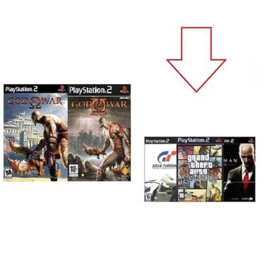 Imagem de God of War 1 e 2 + 3 Jogos de Brinde PS2