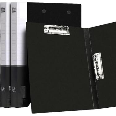 Imagem de A4 Capa de relatório de pasta de arquivos com clipes duplos fortes, fichário sem perfuração, pasta de grampo sem anéis, pasta de arquivos de documentos, para tamanho carta ou tamanho A4, capacidade