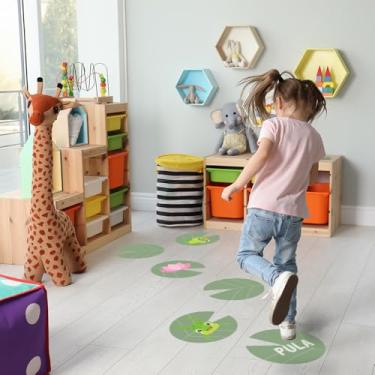 Imagem de Adesivo de Chão Circuito do Sapo Pula Pula Folhas Verdes