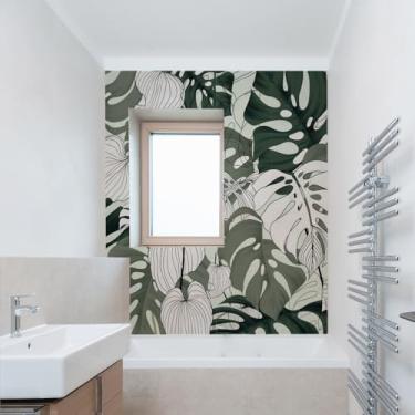 Imagem de Papel de Parede Folhagem Plantas Folhas Verdes Orvalho 6m²