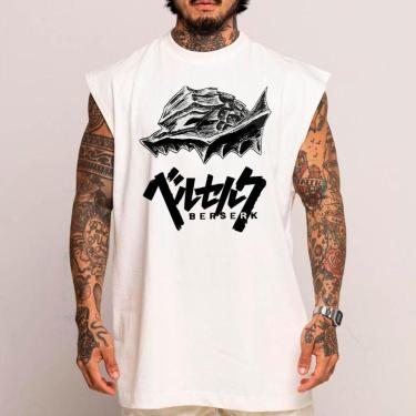 Imagem de Camiseta Regata Algodão Machão Oversized Anime Manga Símbolo Arte Abstract-Unissex