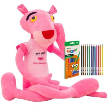 Imagem de Pantera Cor de Rosa 1 Metro Grande Musica Tema Roupa Brinquedo de Pelúcia Pink Lovers