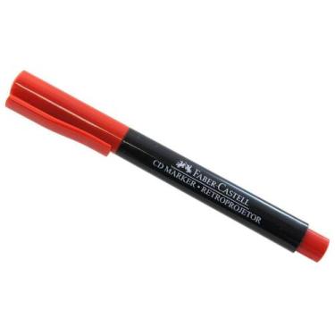 Imagem de Caneta Pincel Retro Projetor 1.0 Cd Vermelho Faber Castell - Faber-cas