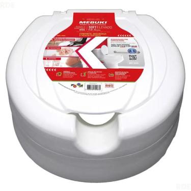 Imagem de Assento Elevado Para Vaso Sanitário 13,5 Cm Soft Mebuki Cor Branco