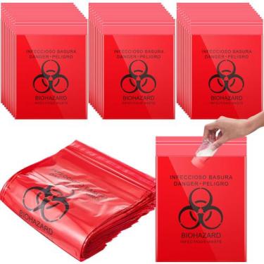 Imagem de Sacos Biohazard Geyoga Red 28 x 38 cm 500 peças