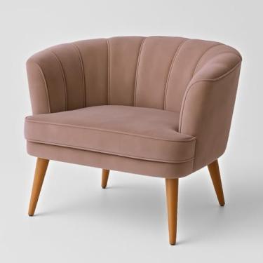 Imagem de Poltrona Estofada para Escritório Decorativa Resistente MOBLAN decor (Rose)