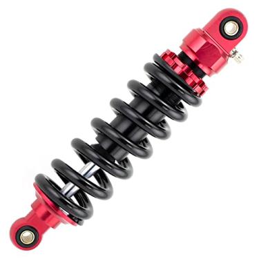 Imagem de bravedog Amortecedor de suspensão traseira 280 mm mola de suspensão do amortecedor traseiro compatível com Dirt Pit Bike ATV Mola de amortecedor traseiro (vermelho + preto)