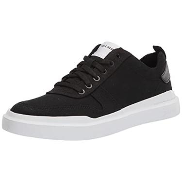 Imagem de Cole Haan Tênis masculino Grandpro Rally Canvas Court, Lona preta/branco óptico, 7.5