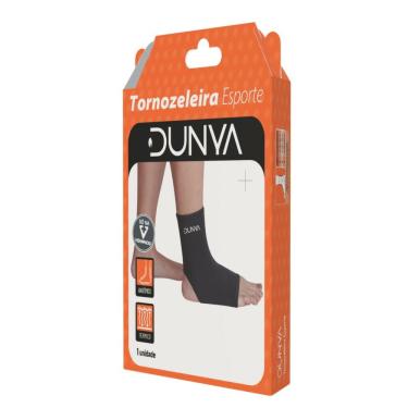 Imagem de Tornozeleira Dunya Esporte Preto G 1 Unidade