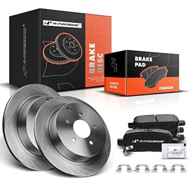 Imagem de A-Premium Kit De Rotores Freio A Disco Ventilados Traseiros 12,13" (308,10 Mm) + Pastilhas Cerâmica Compatíveis Com Modelos Selecionados Da Infiniti E Nissan - Fx35, Q50, Qx70, Jx35, M35H, M37, M56,