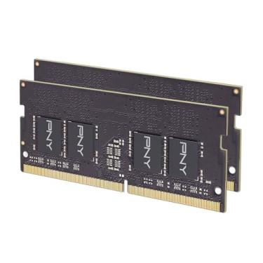 Imagem de PNY Performance 16 GB (2 x 8 GB) DDR4 DRAM 3200 MHz (PC4-25600) CL22 (compatível com 2666 MHz, 2400 MHz ou 2133 MHz) 1,2 V Dual Channel Notebook/Laptop (SODIMM) Kit de memória de computador – MN16GK2D432000-TB