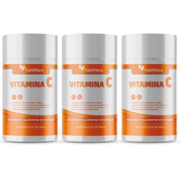 Imagem de Kit 3x Vitamina C 580mg 60 Cápsulas TuttiFlora