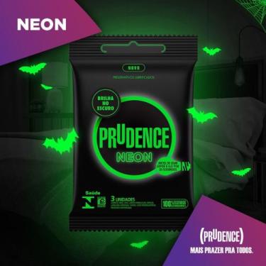 Imagem de Camisinha Preservativo C/3 Neon Prudence Brilha No Escuro