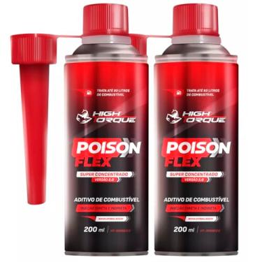 Imagem de 02 Unid - Poison Flex 2.0 Aditivo de Combustível Super Concentrado High Torque, Trata até 80 Litros, Limpeza e Proteção do Sistema de Injeção