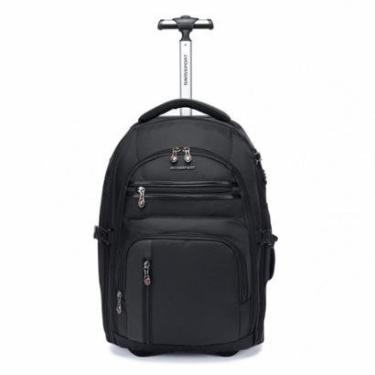 Imagem de Mochila Swissport Rodinha Executiva Notebook Espaçosa Resistente Masculina-Masculino