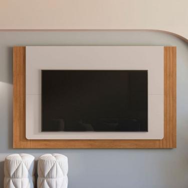 Imagem de Painel para TV Até 60 Polegadas Freiburgo Off White/Cedro - Pnr Móveis