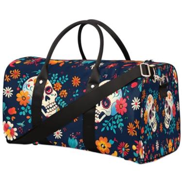 Imagem de Bolsa esportiva de viagem, bolsa de ginástica, bolsa de fim de semana, bolsa de mão para treinamento de ombro para mulheres, homens, meninos e meninas, E-004, 17.4 x 9.5 x 8.3 inches