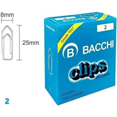 Imagem de Clipe galvanizado Aco 2 100 Unidades - Bacchi