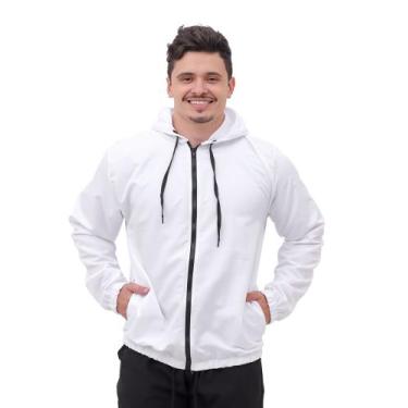 Imagem de Jaqueta Corta Vento Casaco Ziper Blusa Feminina e Masculina com capuz 