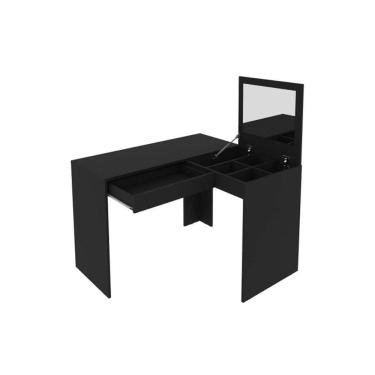 Imagem de Penteadeira Infantil PE-2020 c/ 1 Gaveta e 1 Espelho Preto - Tecno Mobili