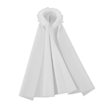 Imagem de simhoa Roupas para bonecos de ação 1/12, acessórios para fantasias de bonecas, capa, roupas em miniatura unissex para bonecos masculinos e femininos de 6, Branco