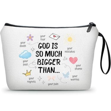 Imagem de Bíblia Cristã Religião Deus Graduação Apreciação Aniversário Presentes Inspiradores Pequena Maquiagem Bolsa Cosmética para Mulheres Fé Professora Feminina Colega de Trabalho Amiga, Irmã, Adolescente