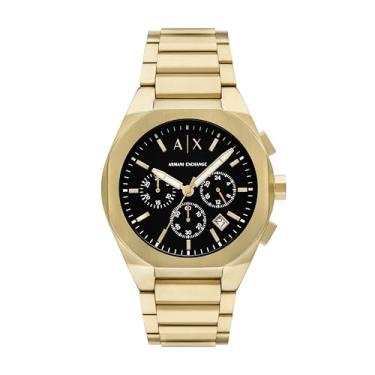 Imagem de A|X ARMANI EXCHANGE Relógio masculino cronógrafo de aço inoxidável dourado (modelo: AX4180), Dourado