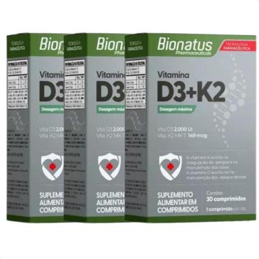 Imagem de Kit 3 - Vitamina D3 + k2 MK-7 30 Comprimidos Bionatus - Full