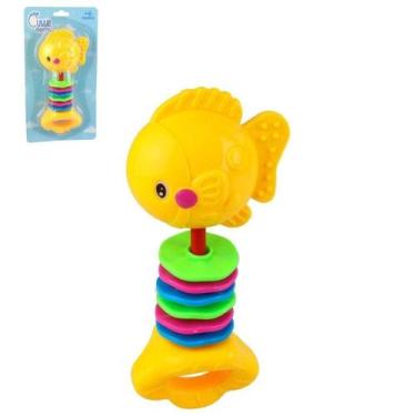 Imagem de Chocalho Para Bebê Plástico Fundo do MAR Color - Tudo em Caixa - Genér