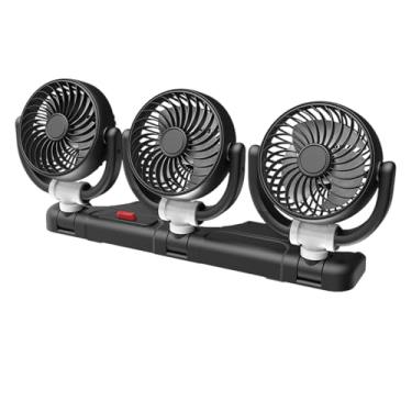 Imagem de Generic Ventilador do ventilador de carro CARRO PODEROSO TRÊS CABEÇAS CABEÇAS VELAMENTO VERSÁTIL de Circulação de Ar Versátil