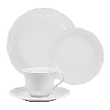 Imagem de Aparelho de Jantar Gourmet 16 Peças em Porcelana Bianchini Branco
