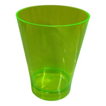 Imagem de Kit 25 Copos Acrílico 200ml Rubizinho – Ideais para Aniversários e Eventos (Verde Neon)