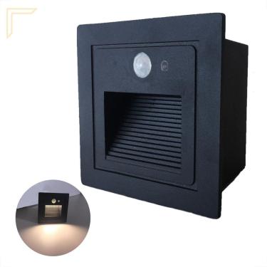 Imagem de Balizador Parede Led Sensor Presença Embutir Escada Lup72