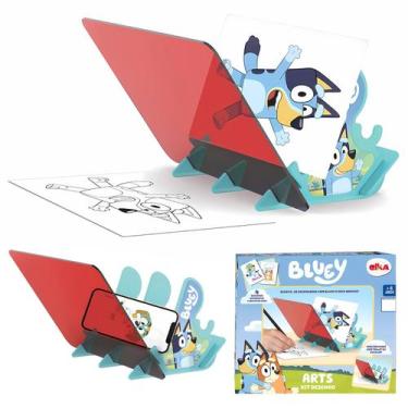 Imagem de Kit Desenho Espelhado Bluey Brinquedo Educativo - Elka - Elka Brinqued