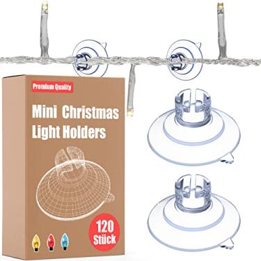 Imagem de NOVIIML ni Suction Cups for Fairy Lights, 30 mm Small Clear Suckers for Christmas Light, Light String Hooks Holders, Rope Light Caddy Window Suction Cup Clips Hang Seasonal Xmas Decorations